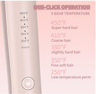 Professional Ceramic Flat Iron  450 Degrees Hair Straightener  Curler And Styler