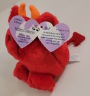 Vintage Puffkins 1997 Red Devil Plush Horns   Tail Halloween Limited Edition 4 