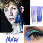 Silver Body Glitter Gel sparkly Hair Face Glitter Makeup Accessories