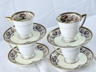 Thomas Bavaria Briarcliff Tea Cups Saucers Set 4 Fruit Basket Gold Trim Germany