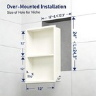 Recessed Wall Niche Cabinet 24  X 12   Off-white Stainless Steel  Shower Niche