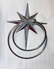 Mcm Atomic Starburst Chrome Double Ring Towel Holder Box  inst We Pay Tariffs