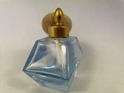 Antique Light Blue Glass Perfume Bottle With Atomizer