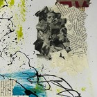 Original Mixed Media Abstract Art Collage 11x14    warm Precision  Signed