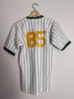 Vintage 1980s Buck   s Behrman Pinstripe Baseball Jersey Shirt  Size Small
