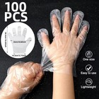 100pk Disposable Plastic Gloves For Food Prep Cooking Cleaning Restaurants