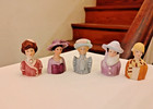 Vintage Avon Thimble Ladies  1980s  Porcelain Thimbles  American Fashion  Five