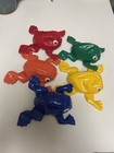 Colored Vinyl Bean Bag Frogs 5  Vintage Lot Of 5