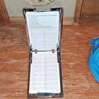 Vintage Telephone Index Address Book A-z Tabs Memo Flip Open Metal Woodgrain