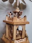 German Christmas Candle Carousel - Weihnachts Pyramid  4 Tier Large Nativity