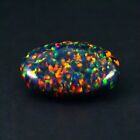 Natural Black Fire Opal Oval Cabochon 9 63 Ct Aaa  Australian Loose Gemstone