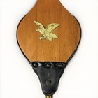 Vintage Fireplace Bellows With Brass Eagle Wood Leather 15 5   