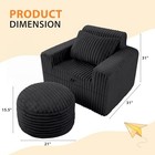  Bean Bag Chair For Adults With Pillow  Giant Bean Bag Chairs With Black