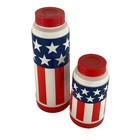  lot 2  Aladdin Stars  stripes Bicentennial Usa Americana Vtg Thermos 70 s