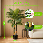 Novaroot Artificial 6ft Tall Palm Tree With Lights Home Garden Decor Fake Trees