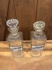 Antique Apothecary Glass Label Jar Pharmacy Medicine Bottles