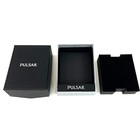Pulsar Men s Watch Empty Box Vintage Gift Presentation Storage Case Black Silver