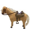 Paradise Kids Palamino Horse  18    Movable Legs Furry  Saddle And Bridal Euc