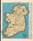 1937 Vintage Ireland Map Antique Atlas Map Of Ireland Gallery Wall Decor 2231