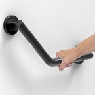 Bath  Shower And Toilet Safety Grab Bar For Seniors And 16in Angled Matte Black