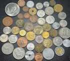Mixed World Coin Lot     40  Foreign Coins Uk Greece France Mexico Japan Iceland