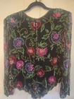 Laurence Kazar Multicolor Beaded Top Sz Xlg