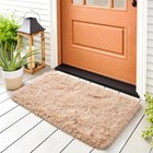 Shaggy Door Mats Non Slip Fluffy Bedroom Entrance Floor Mat Pet Friendly Rugs