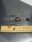 Vtg Signed Mcl Taxco Mexico Tiger Eye Sterling Silver 925 Yalalag Cross Pendant