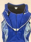 Zoot Triathlon Suit Women L Sleeveless Half Zip Blue Black Built In Bra