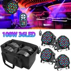 4pcs 108w 36 Led Rgb Par Can Stage Lighting Dmx512 Remote Party Disco Xmas Light
