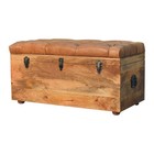 Solid Wood Upholstered Storage Trunk