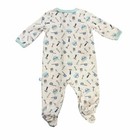 Little   Loved Baby Boys Sleeper With Blue And Gray Tool Graphics
