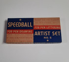Vintage Speedball No 5 Artist Calligraphy Fountain Pen Set With Box And Extras 