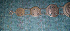 900 Silver Antique 1828-1912 Peru Cut Coin Link Bracelet 7 5 