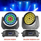 36 Led Zoom Wash Moving Head Light Dmx Stage Beam Lighting Wedding Dj Disco Show