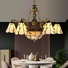 Tiffany Style Stained Glass Ceiling Light Retro Baroque Chandelier Pendant Light