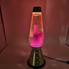 Original Vintage Retro Lava Lamp Light Gold Starlight Base Red Wax 1970s