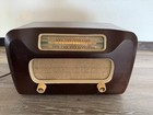 Vintage 1948 Philco Model 48-461 Vacuum Tube Am Radio  Dark Wood Cabinet Works