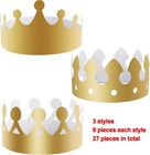 27 Pieces Golden Paper Crown Party Gold Crowns Hats King Crowns For Party And Ce