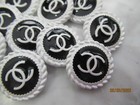 Chanel  10 Black  White Tone Cc Logo  White  20mm  3 4   Button This Is For 10