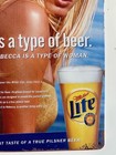 Miller Lite Beer Rebecca Romijn Stamos Sign - 1990   s Ad - High Life