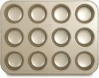 Jumbo Muffin Pan Nonstick - Heavy Duty Metal Cupcake Tin 12 Cups