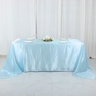 Blue 90x132  Rectangle Satin Tablecloth Wedding Party Home Banquet Linens Home