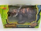 Realistic Triceratops Walking Sound Glow Light Dinosaur Century Toy