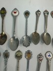 Lot X27 Travel Souvenir Collectible Spoons Assorted Designs Silver Bronze Shovel