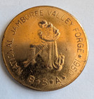 Pair Of 1950 B s a  National Jamboree Items Coin Iron On Patch Valley Forge