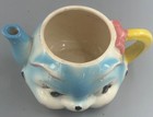 Vintage Blue Anthropomorphic Kitty Cat Ceramic Teacup Mug Hand Painted Details