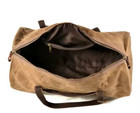 New Canvas Duffel Bag     21    For Travel  Gym   Weekender  Leather Trim