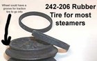  4  Four Lionel 1 Inch Traction Tires For Steam Engines  New 242-206