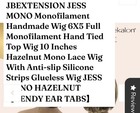 Jb Extension    jess Mono    Hazelnut Bob Straight Hand Tied Mono Lace 10 In
